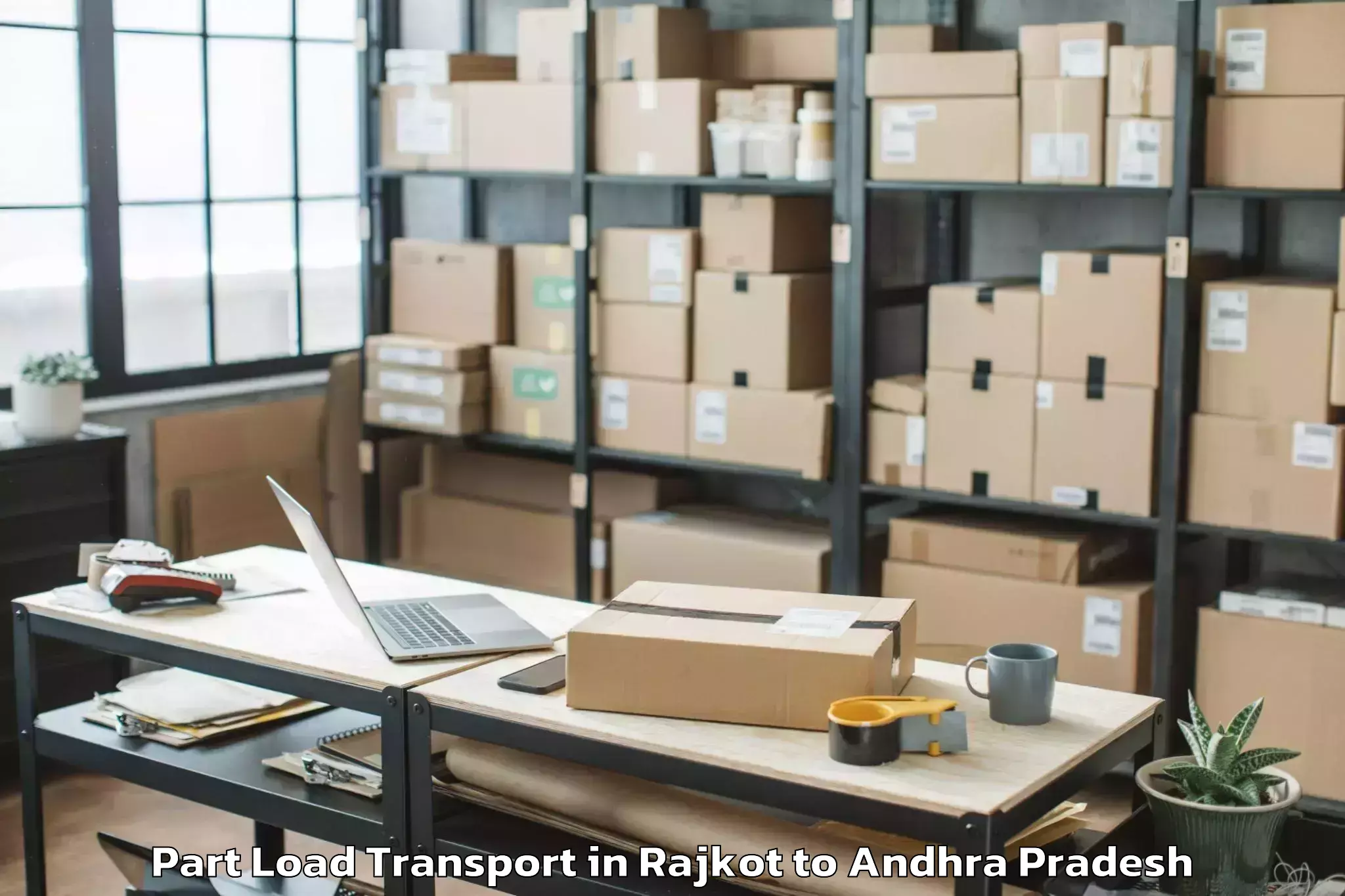 Book Rajkot to Kamavarapu Kota Part Load Transport Online